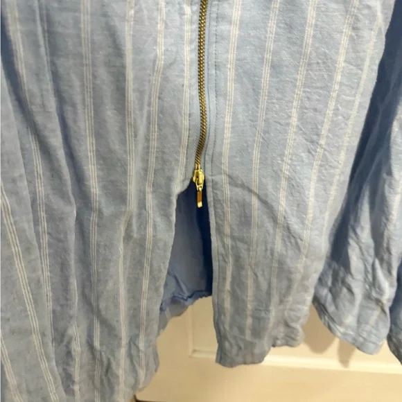 Anthropologie The Tommie Cap-Sleeve Smocked Front-Zip Shirt Dress Size 2X - Picture 5 of 9